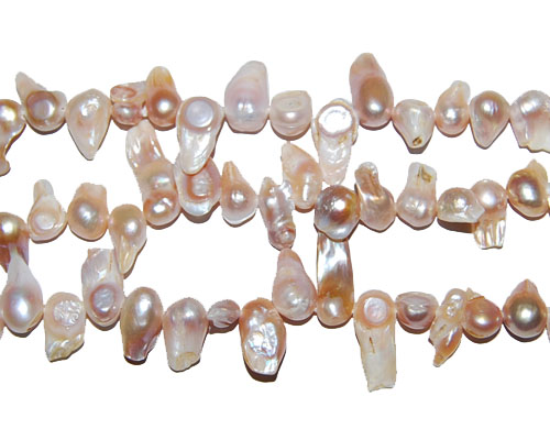 16 inches 8-13mm Natural Pink Blister Pearls Loose Strand